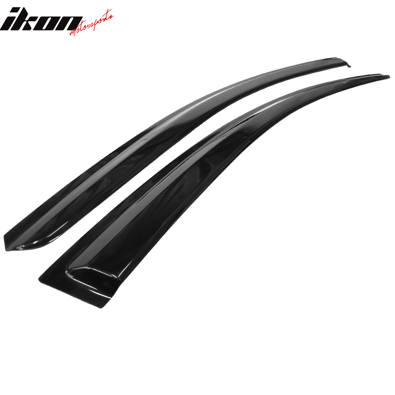 IKON MOTORSPORTS, Window Visor Compatible With 2008-2017 Mitsubishi Lancer Evolution Vent Sun Shade Rain Guards Side Window Deflectors