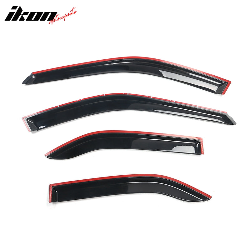 Fits 97-01 Mitsubishi Mirage Sedan Window Visors Sun Rain Deflectors Acrylic 4PC