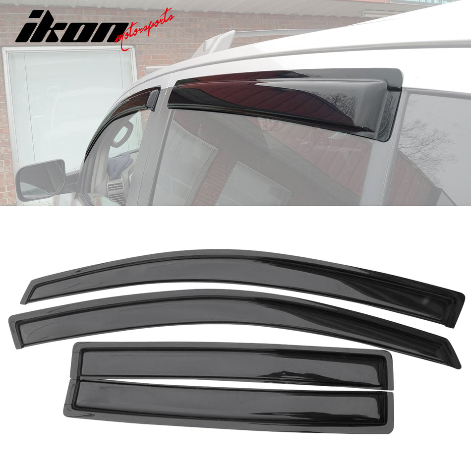 2004-2016 Nissan Armada Slim Style Smoke Visor Window Guard Acrylic