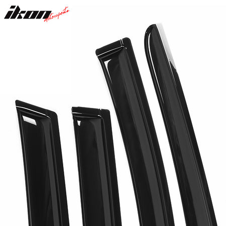 IKON MOTORSPORTS, Window Visor Compatible With 2015-2022 Nissan Murano Vent Sun Shade Rain Guards Side Window Deflectors