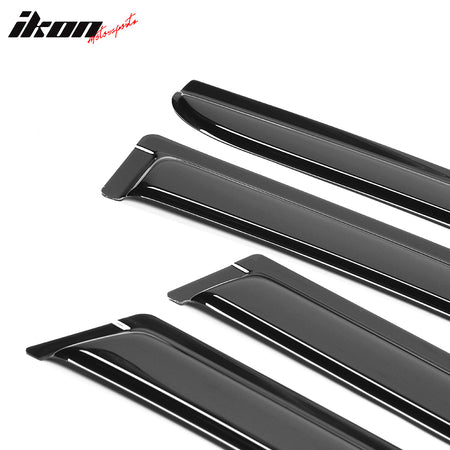 IKON MOTORSPORTS, Window Visor Compatible With 2015-2022 Nissan Murano Vent Sun Shade Rain Guards Side Window Deflectors