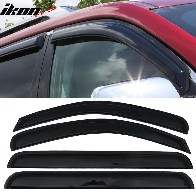 2005-2012 Nissan Pathfinder Tape On Smoke Tinted Visor Windows Acrylic