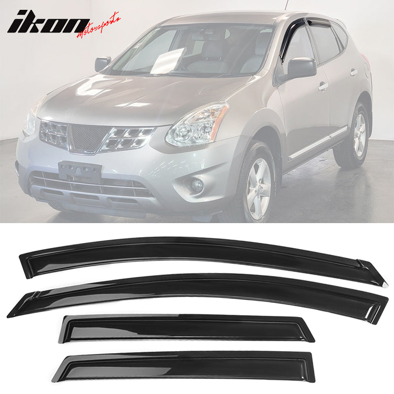 2009-2013 Nissan Rogue Slim Style Smoke Tinted Window Visor Acrylic