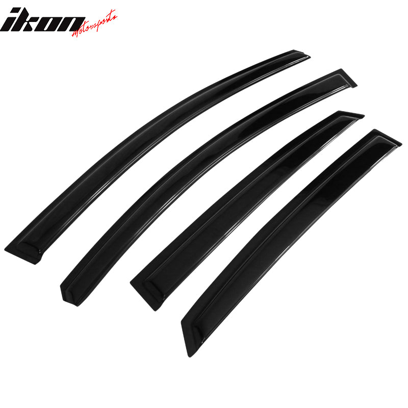 Fits 13-19 Nissan Sentra Window Visors Acrylic Sun Guard Rain Deflector 4PCS