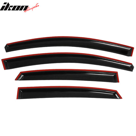 Fits 13-19 Nissan Sentra Window Visors Acrylic Sun Guard Rain Deflector 4PCS