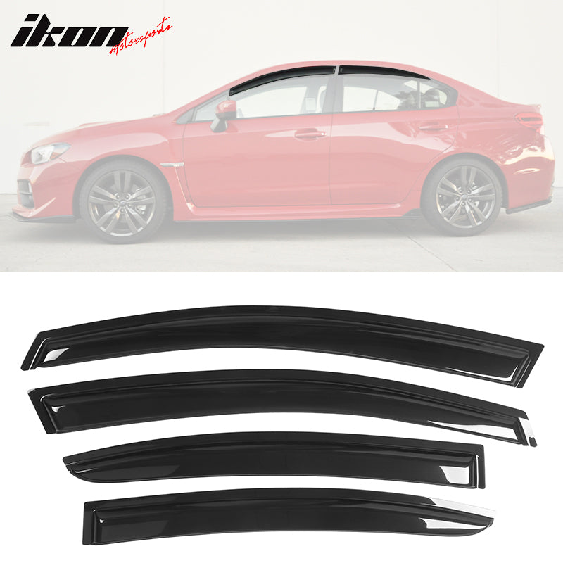 2012-2016 Subaru Impreza Slim Style Smoke Tinted Window Visors 4PC