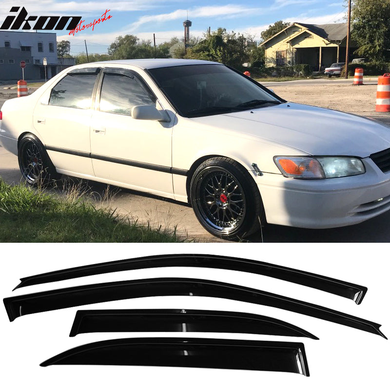 1997-2001 Toyota Camry Sedan Tape On Smoke Window Visors Acrylic