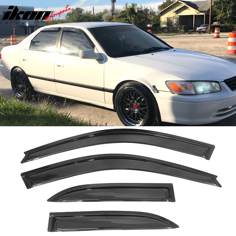 1997-2001 Toyota Camry Sedan Tape On Smoke Window Visors Acrylic