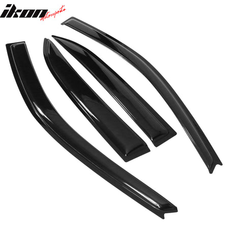 IKON MOTORSPORTS, Window Visor Compatible With 2003-2008 Toyota Corolla Vent Sun Shade Rain Guards Side Window Deflectors