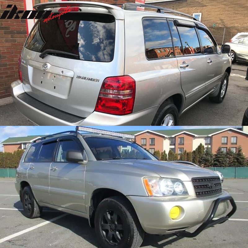 Fits 01-07 Toyota Highlander Window Visors Acrylic Sun Rain Guard Deflector 4PCS