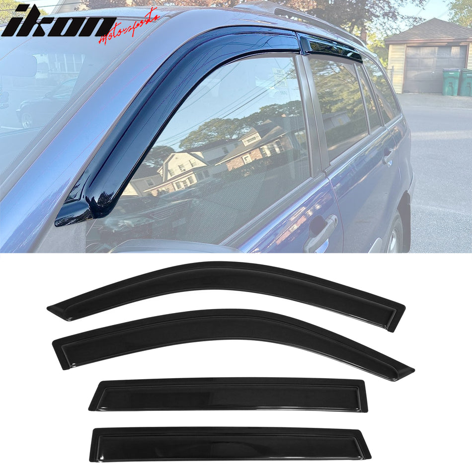 2001-2005 Toyota RAV4 4Pc Set Visor Windows Acrylic