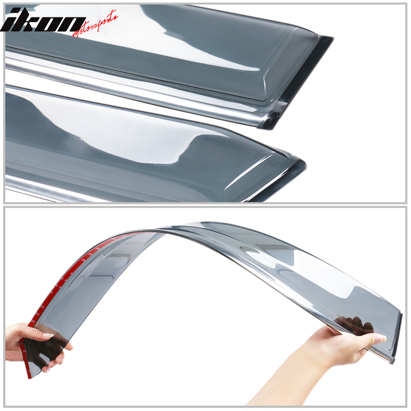 IKON MOTORSPORTS, Window Visor Compatible With 2019-2023 Toyota RAV4 Vent Sun Shade Rain Guards Side Window Deflectors