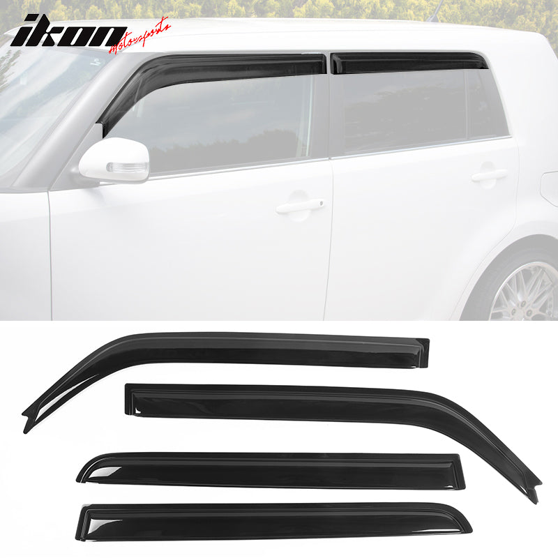 2008-2015 Scion xB Slim Style Smoke Tinted Window Visor Acrylic