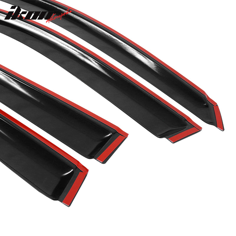 Fits 04-10 Toyota Sienna Window Visors Acrylic Sun Guard Rain Deflectors 4PC Set