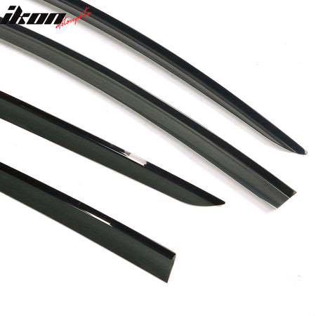 Fits 20-24 Tesla Model Y Acrylic Window Visors Smoke Sun Rain Deflectors 4PCS