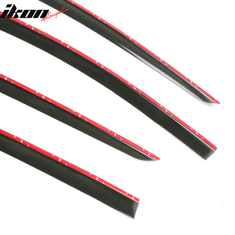 Fits 20-24 Tesla Model Y Acrylic Window Visors Smoke Sun Rain Deflectors 4PCS