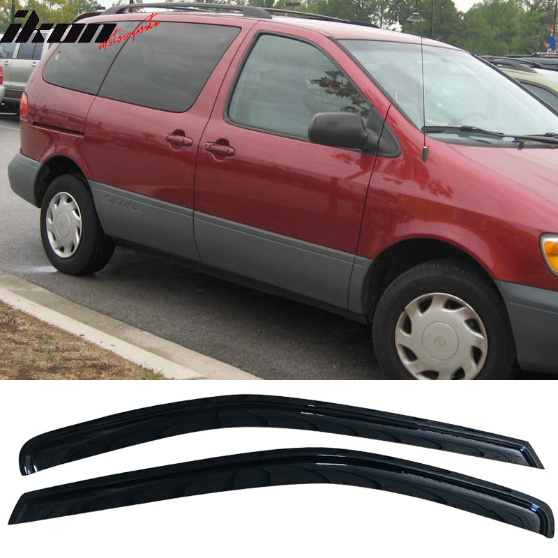 1998-2003 Toyota Sienna Slim Style Acrylic Window Visors Sun Shade 2PC