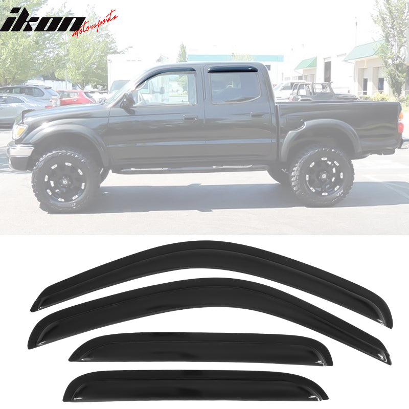 2001-2004 Toyota Tacoma Slim Style Smoke Visor Window Guard Acrylic