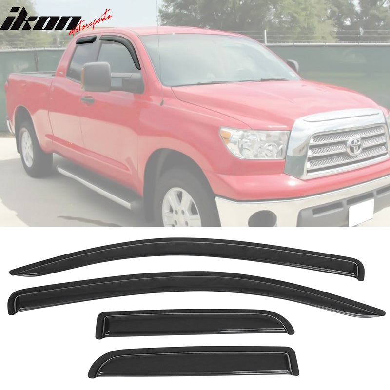 2007-2021 Toyota Tundra Double Cab Window Visors Set Acrylic