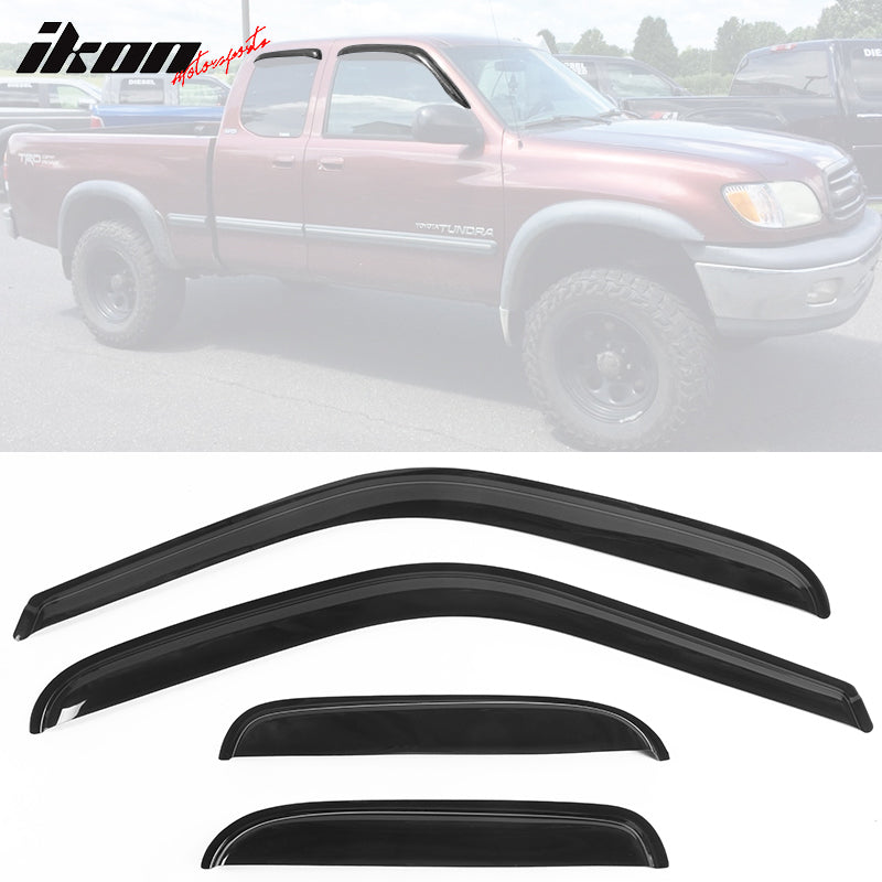 2000-2006 Toyota Tundra Extended Slim Style Smoke Visor Window Acrylic