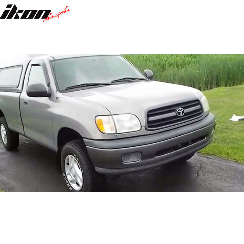 Window Visor Deflector Compatible With 2000-2006 Toyota Tundra Standard Cab Pickup, Slim Tinted Acrylic Resistant Shield Cover Wind Sun Rain Guard by IKON MOTORSPORTS, 2001 2002 2003 2004 2005