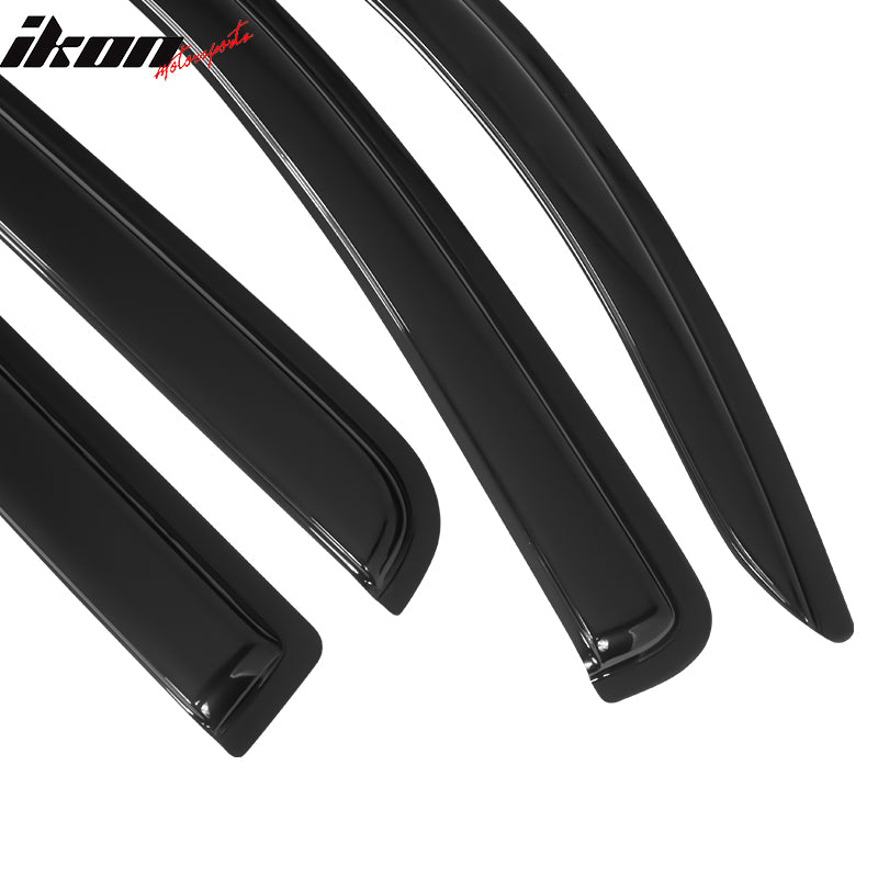 Fits 07-21 Toyota Tundra Crewmax Cab Window Visors Acrylic Tape On 4Pc Set