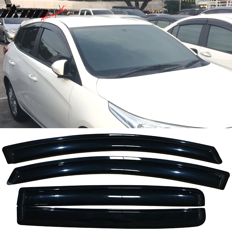 2012-2018 Toyota Yaris XP150 Hatchback Tape on Window Visors Acrylic