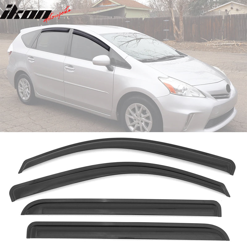 2012-2018 Toyota Prius Slim Style Smoke Tinted Window Visor Acrylic