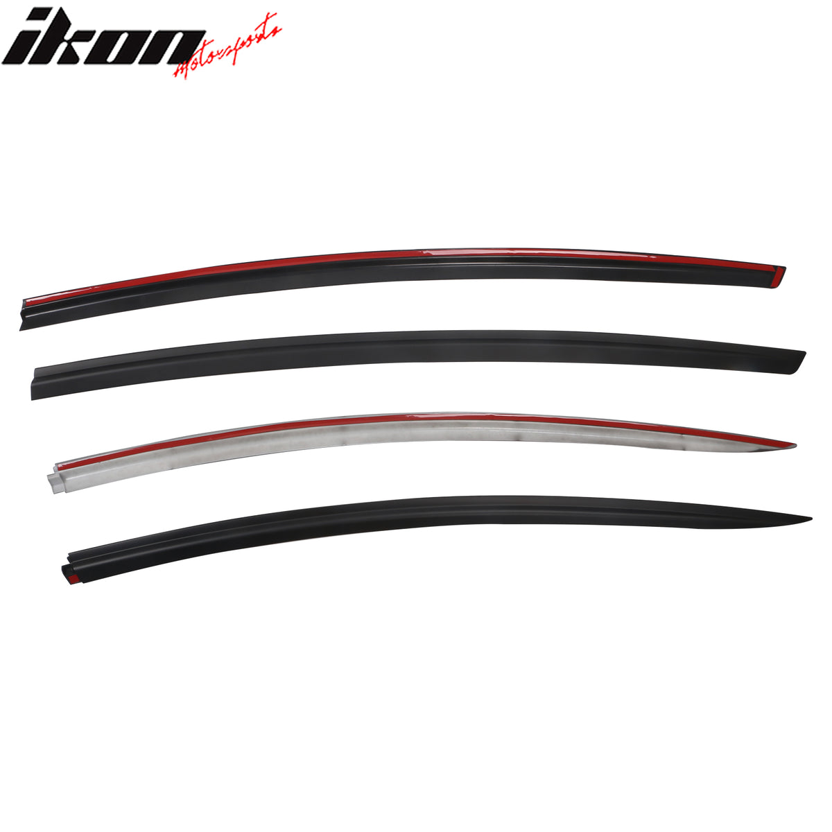 For 17-24 Tesla Model 3 ABS Tape-on Window Visor Sun Rain Guard 4PCS