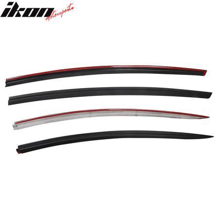 For 17-24 Tesla Model 3 ABS Tape-on Window Visor Sun Rain Guard 4PCS