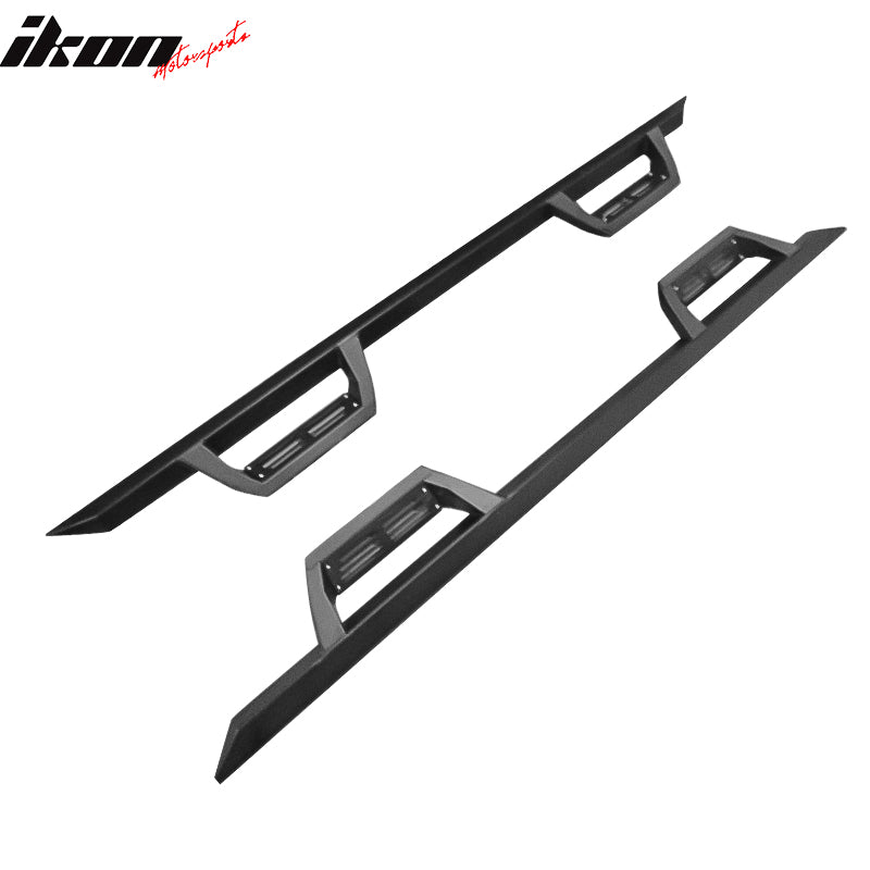 IKON MOTORSPORTS, Running Boards Compatible With 2009-2023 Dodge Ram 1500 & 2019-2023 Ram 1500 Classic & 2010-2018 2500 3500 Quad/Extended Cab, Black Side Step Nerf Bar, 2016 2017 2020