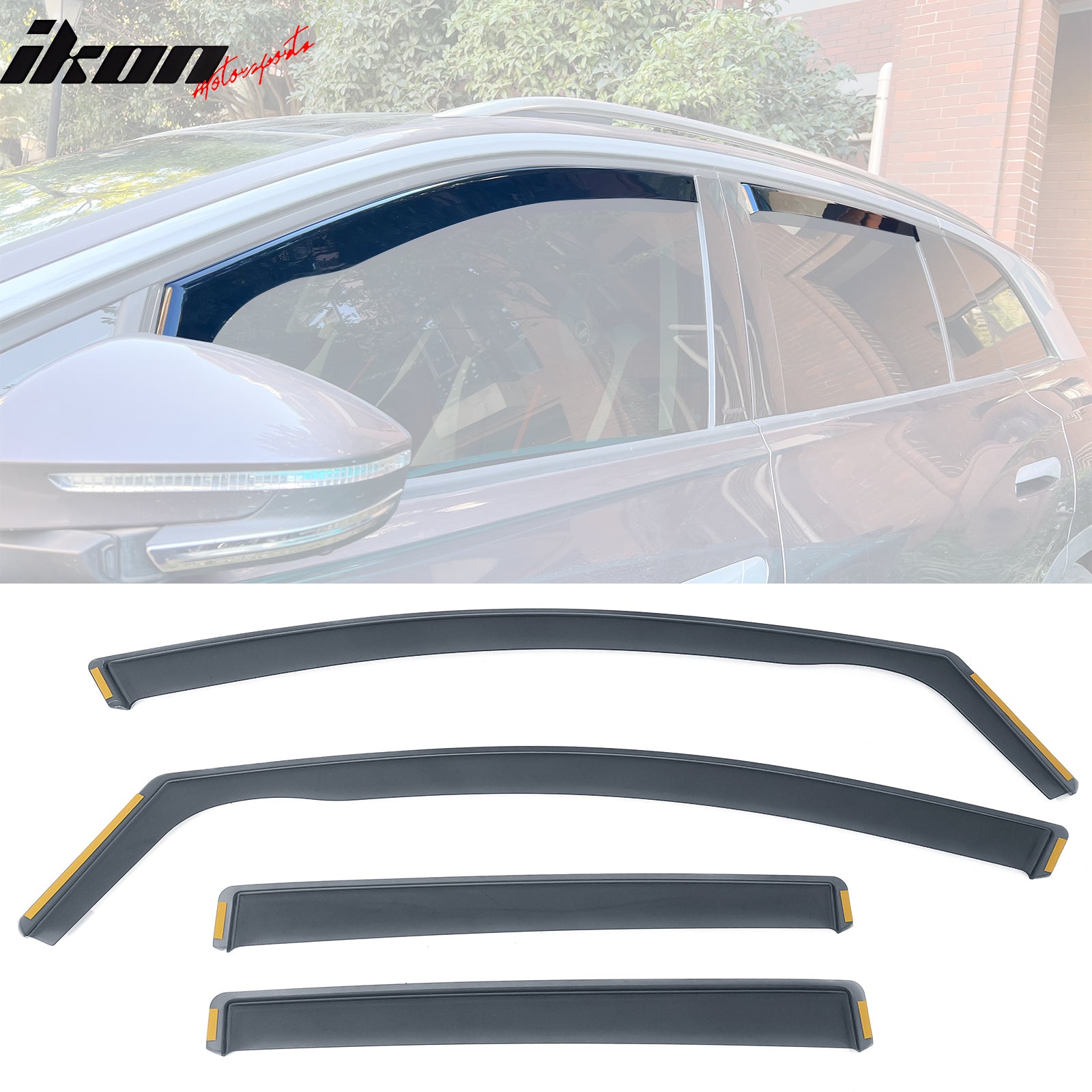 Fits 21-23 Volkswagen ID.4 Acrylic Window Visor Sun Rain Guard