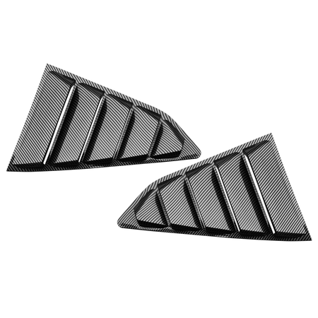 Fits 16-23 Chevy Camaro Quarter Window Louvers Rain Cover Sun Carbon Fiber Print