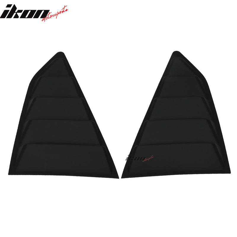 Fits 16-23 Chevrolet Camaro Coupe 2PCS GT Side + IKON V2 Rear Window Louvers ABS