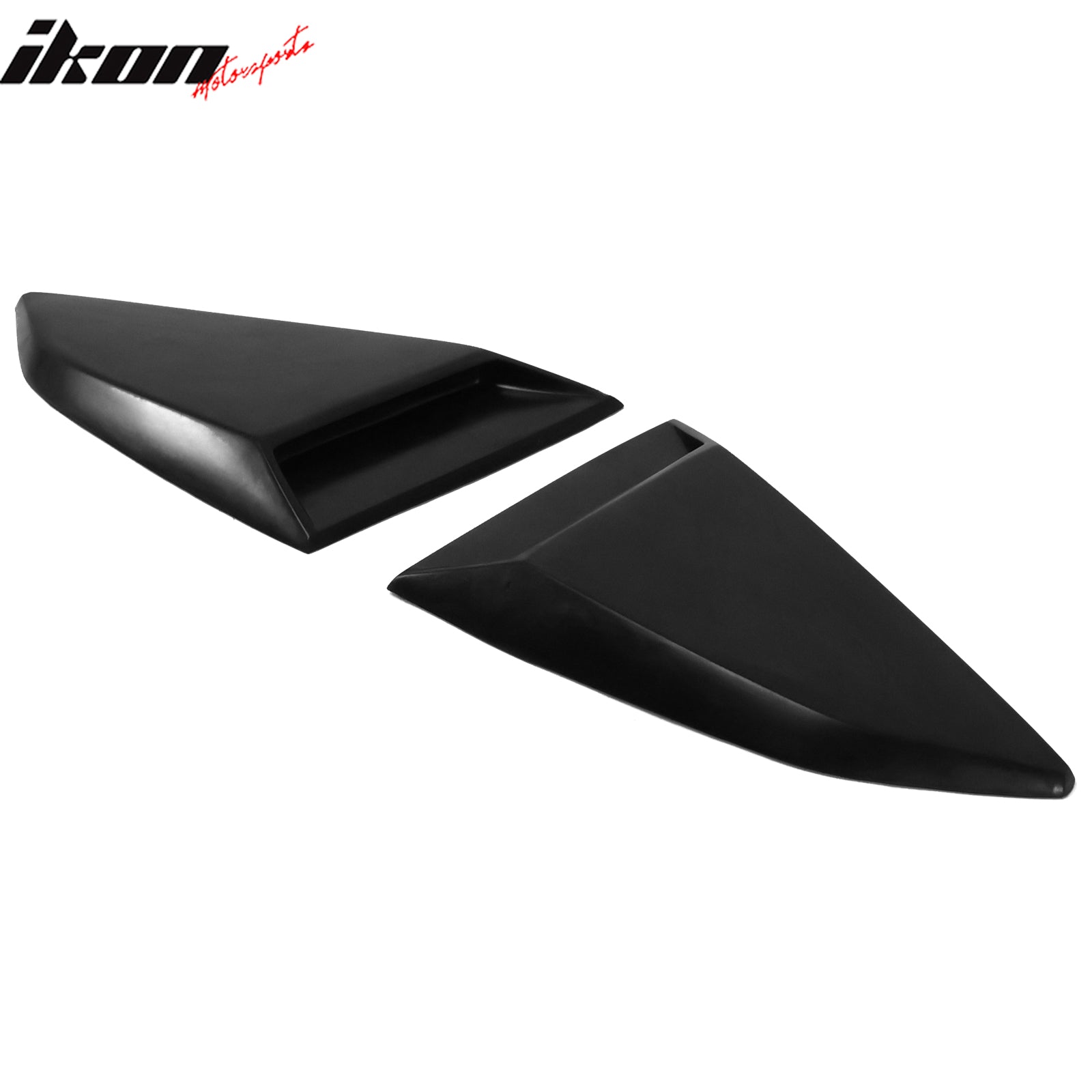 Fits 16-23 Chevy Camaro Quarter Side Window Louvers Scoops Unpainted Black - PU