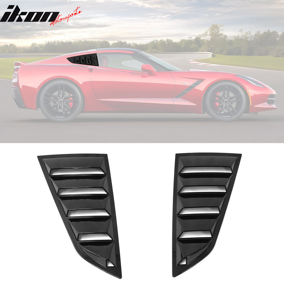 2014-2019 Chevrolet Corvette C7 Coupe V2 Style Side Window Louver PC