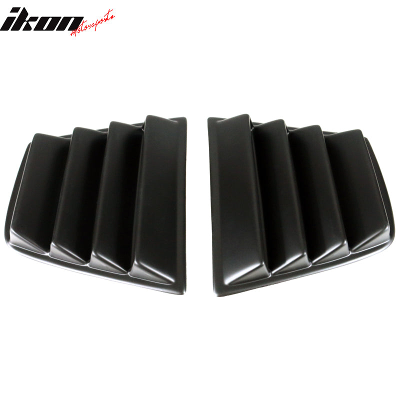 Fits 11-23 Dodge Charger V1 Style Side Quarter Matte Black + Rear Window Louver