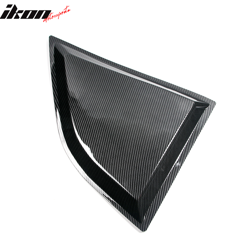 Fits 08-23 Dodge Challenger Ikon XE Style Rear Side Window Louver Scoops - CFL