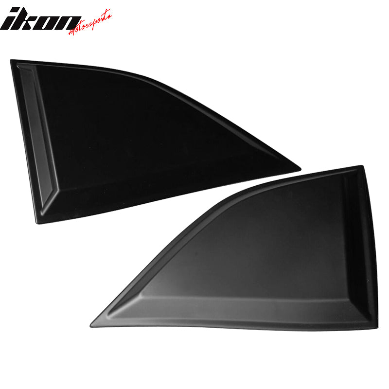 IKON MOTORSPORTS, Window Scoops Fits 2008-2023 Dodge Challenger, XE Style PP Window Vents Guards