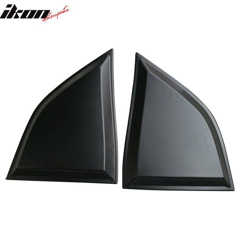 IKON MOTORSPORTS, Window Scoops Fits 2008-2023 Dodge Challenger, XE Style PP Window Vents Guards