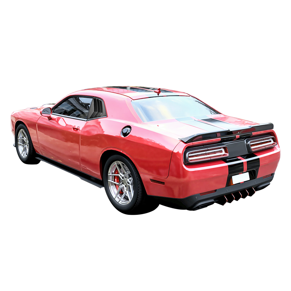 IKON MOTORSPORTS, Window Scoops Fits 2008-2023 Dodge Challenger, XE V2 Style PP Window Vents Guards