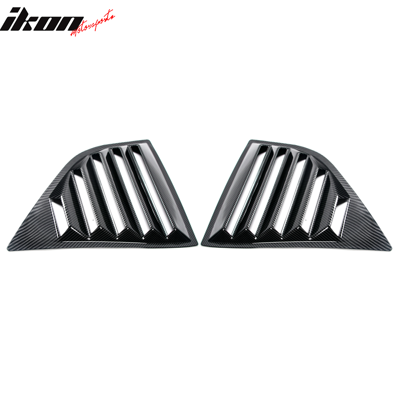 Fits 08-23 Dodge Challenger IKON XE Style Rear Side Window Louver Vent Scoops