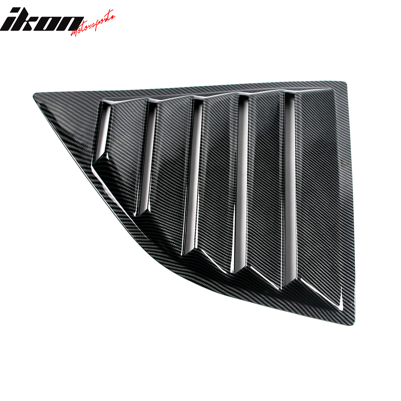 Fits 08-23 Dodge Challenger IKON XE Style Rear Side Window Louver Vent Scoops