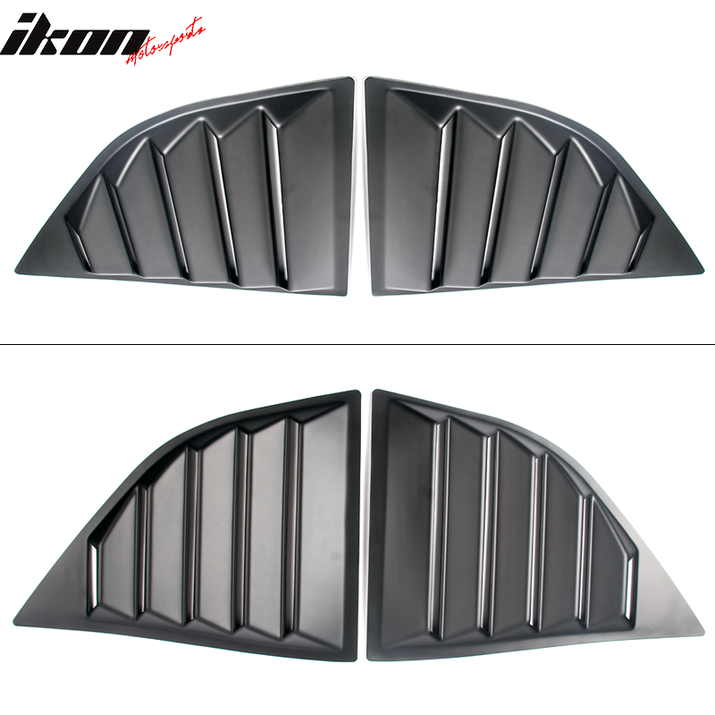 Fits 08-23 Dodge Challenger V2 Style Rear Side Window Louver Air Vent