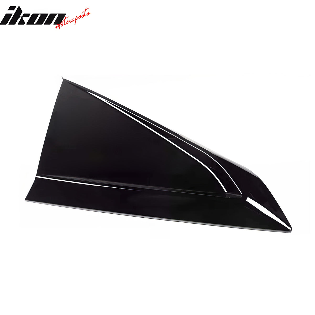 Fits 24-25 Ford Mustang Coupe V Style Side Window Louvers ABS 2PCS - Gloss Black