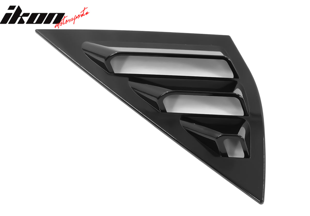 Fits 21-24 Ford Mustang Mach-E 2PC Side Window Louver 3 Vents Cover Unpainted PC