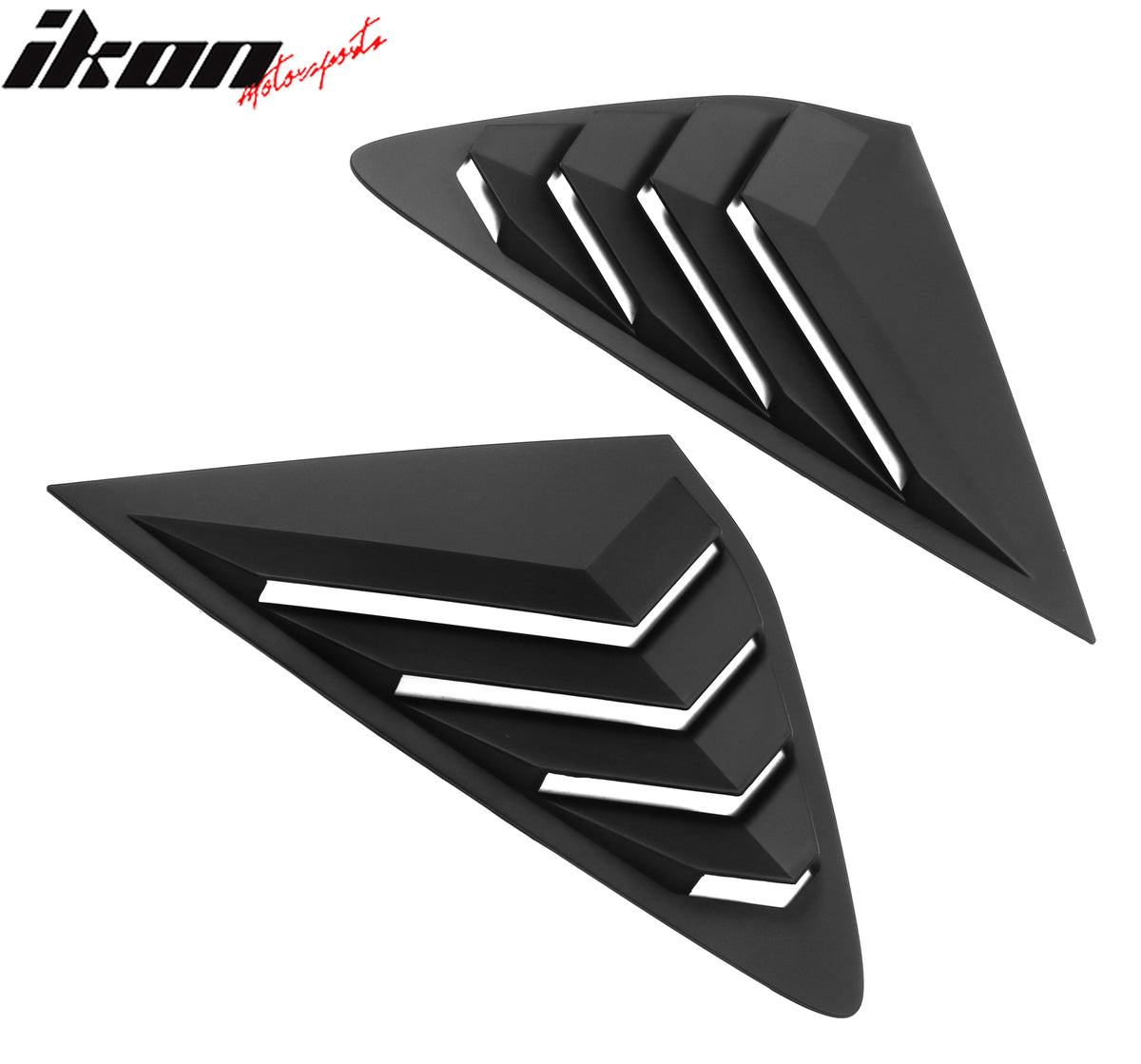 IKON MOTORSPORTS, Rear Side Window Louver Covers Compatible With 2023-2024 Honda Accord Sedan 4-Door, IKON Style ABS 2PCS