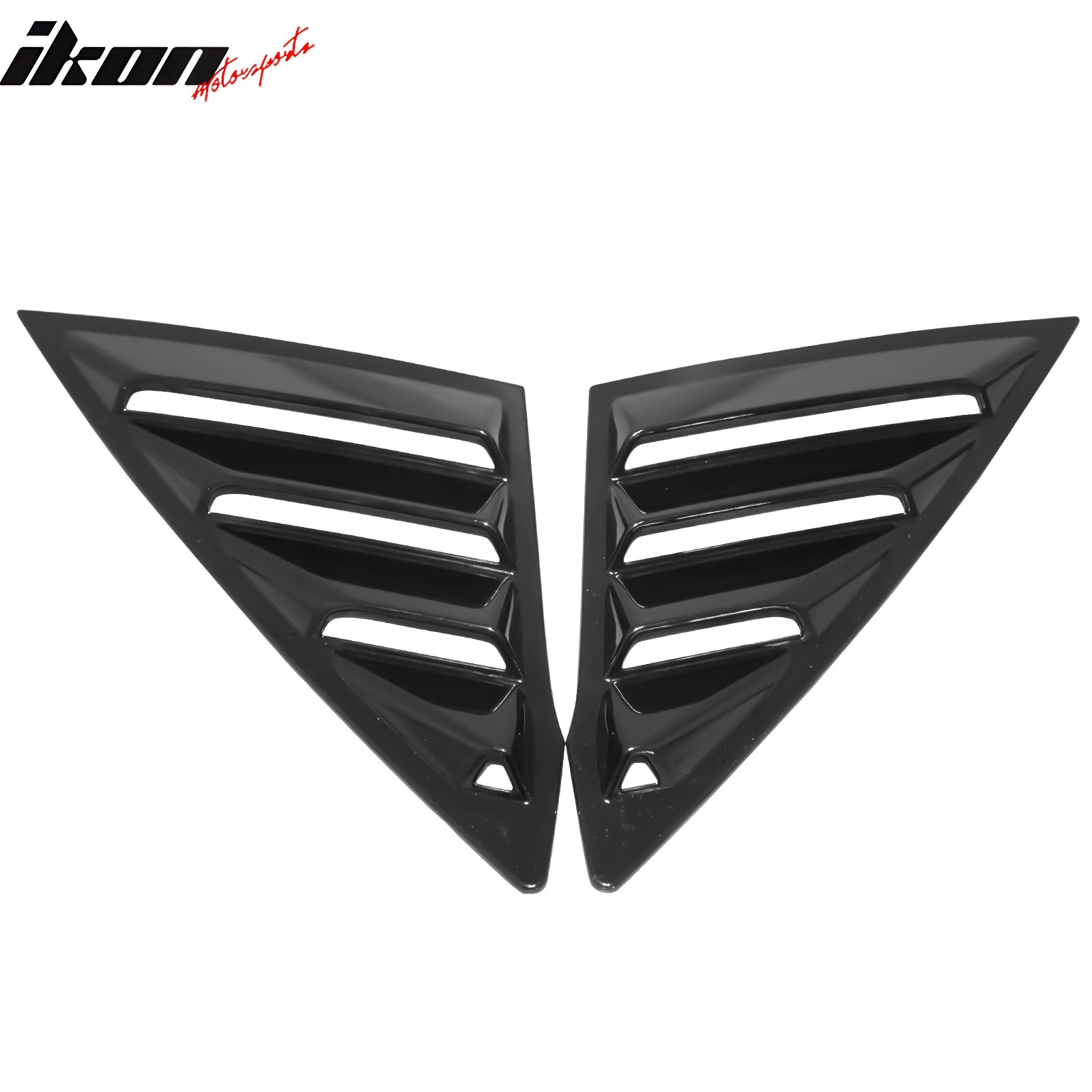 IKON MOTORSPORTS Rear Window Louver Compatible with 2022-2025 Honda Civic 11th Gen Sedan, IKON Style Polycarbonate PC Back Windshield Sun Shade Cover Vent 2PCS