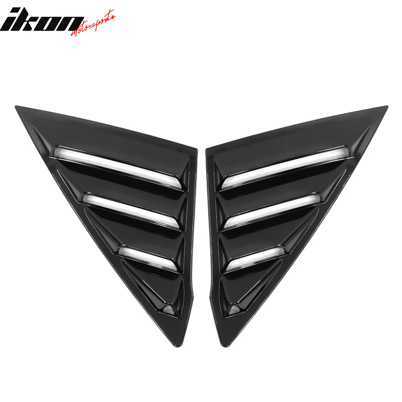 Fits 22-25 Honda Civic 11th Gen Sedan PC 2PCS Rear Window Louver Scoops