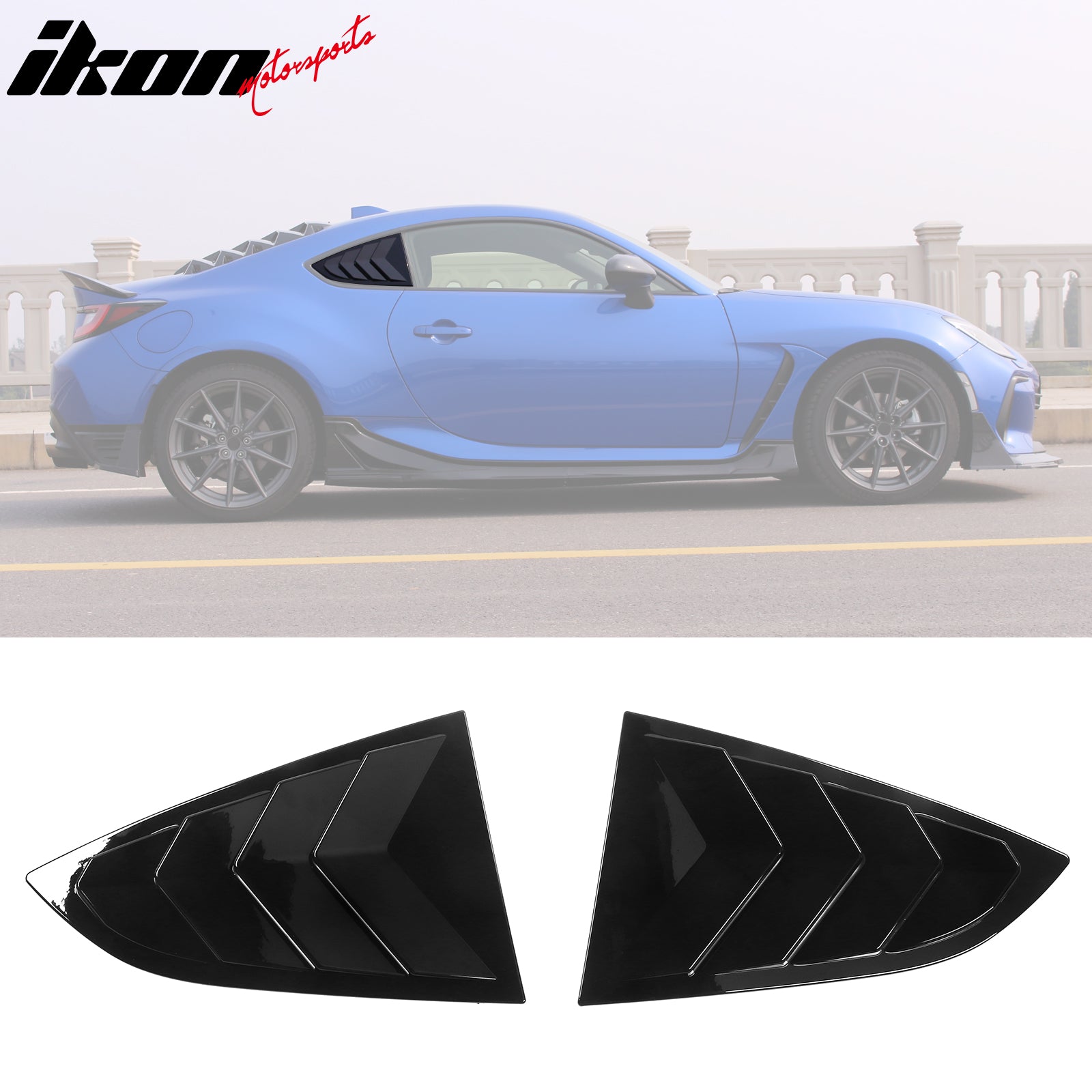 Fit 22-24 Subaru BRZ Toyota GR86 IKON 2PC Side Window Louvers